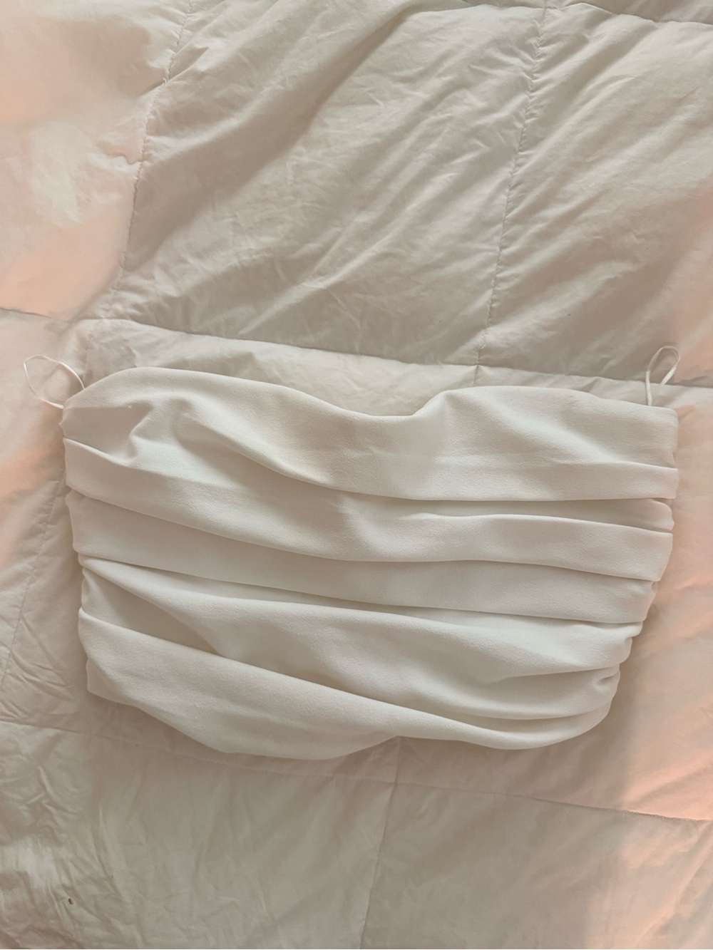 Zara Off-White Strapless Bustier Top